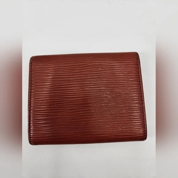 Louis Vuitton Brown Leather Epi Card Holder Wallet